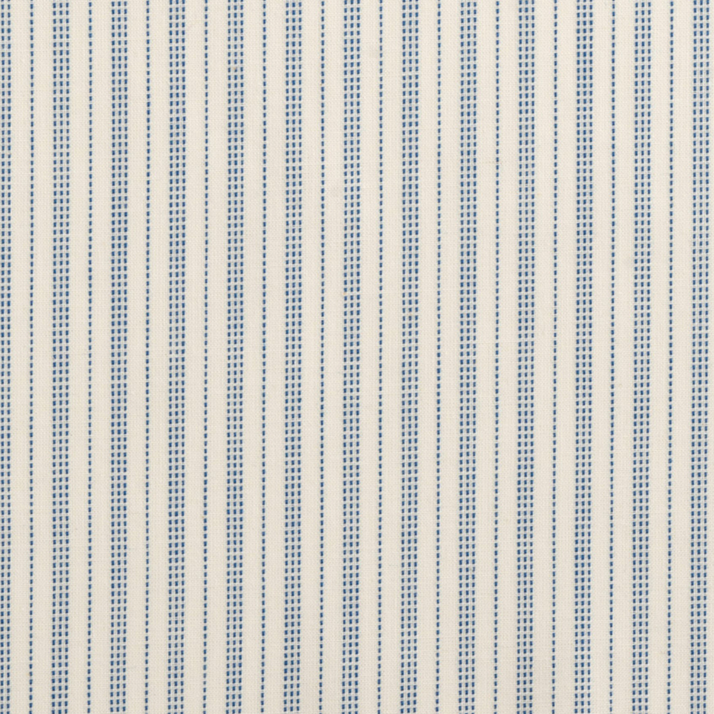 Blue & Cream Striped Cotton Tilda Fabric