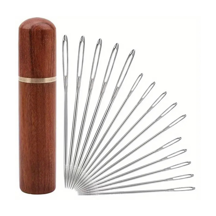 Wooden Needle Storage Case Holder