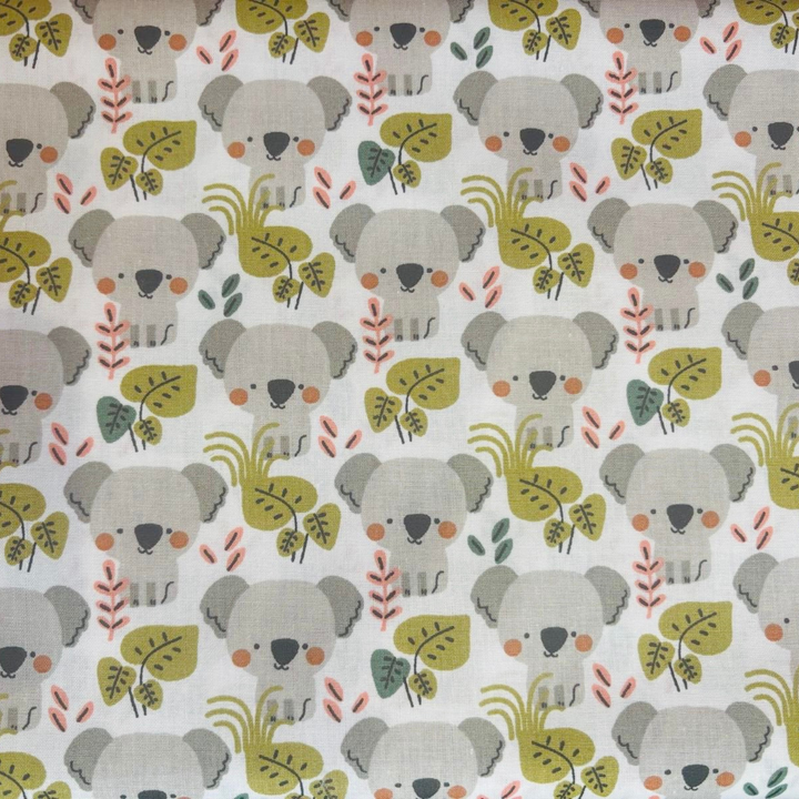 White Koala Cotton Fabric