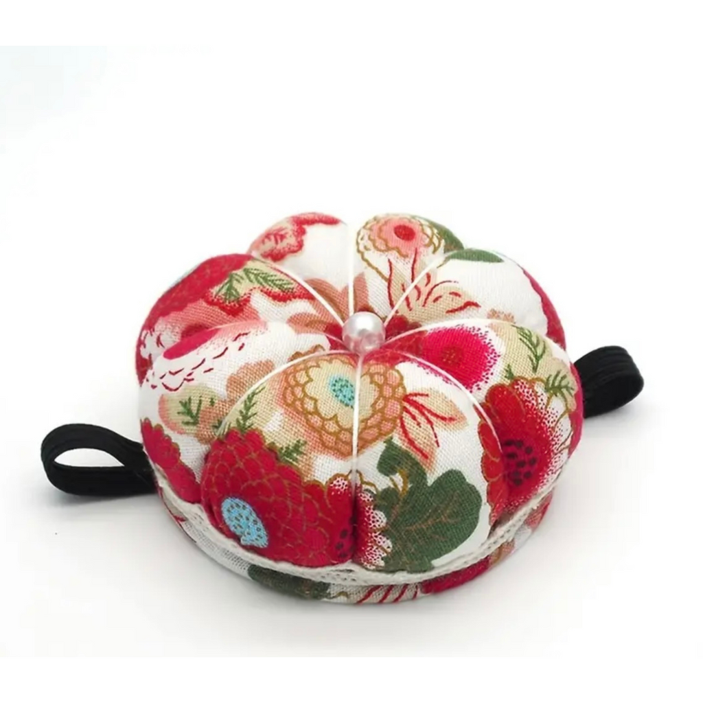 Red Floral Wrist Pin Cushion