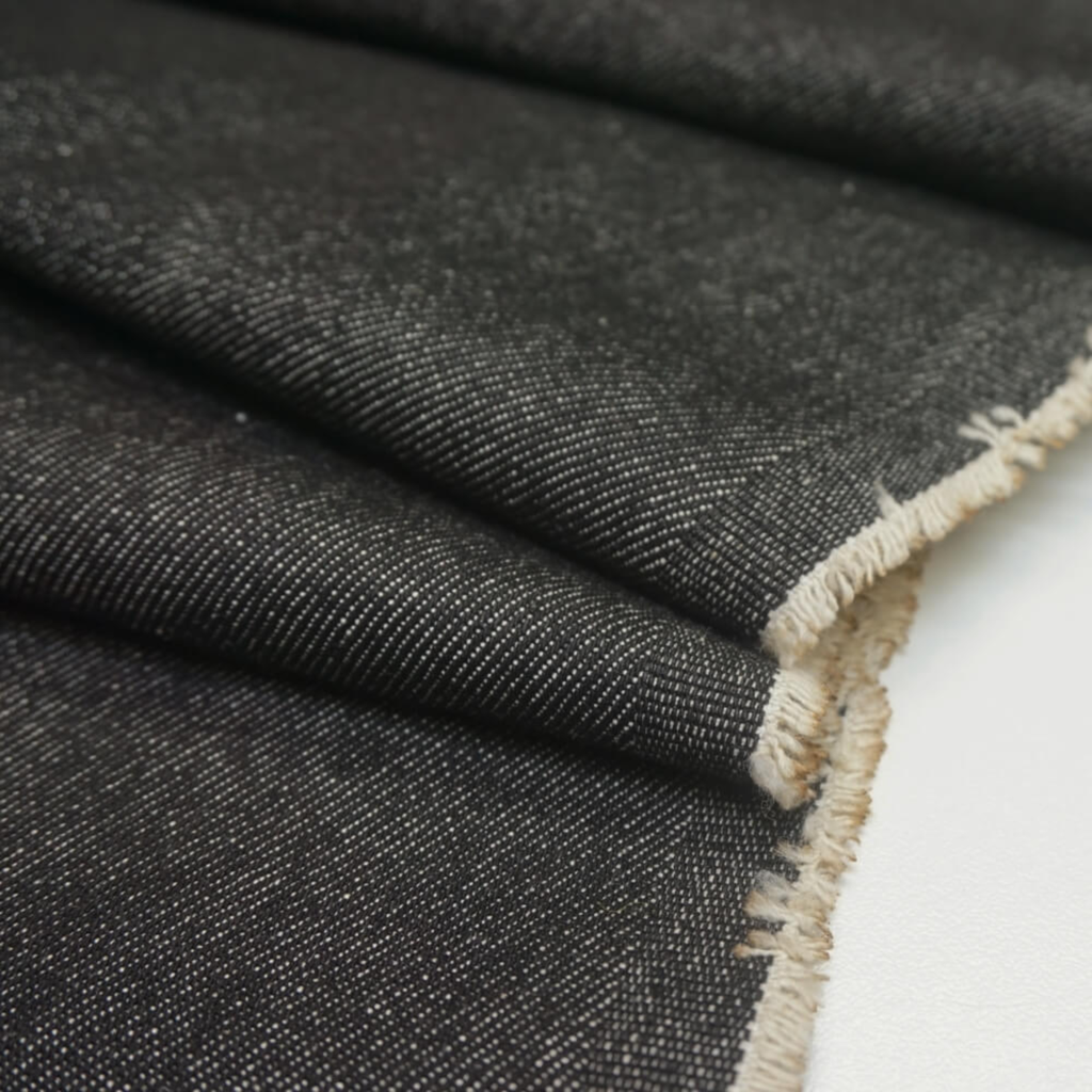 7.5oz Black Denim Fabric