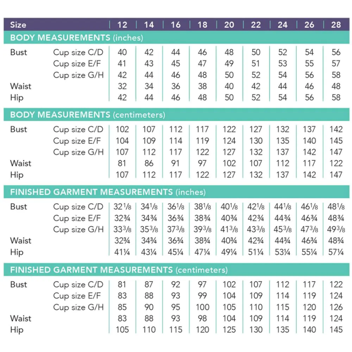 Appleton Dress Body Measurements