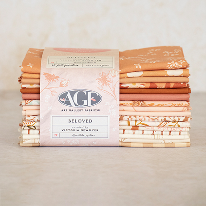 Beige Pink Beloved Fat Quarter Bundle - Art Gallery Fabrics 