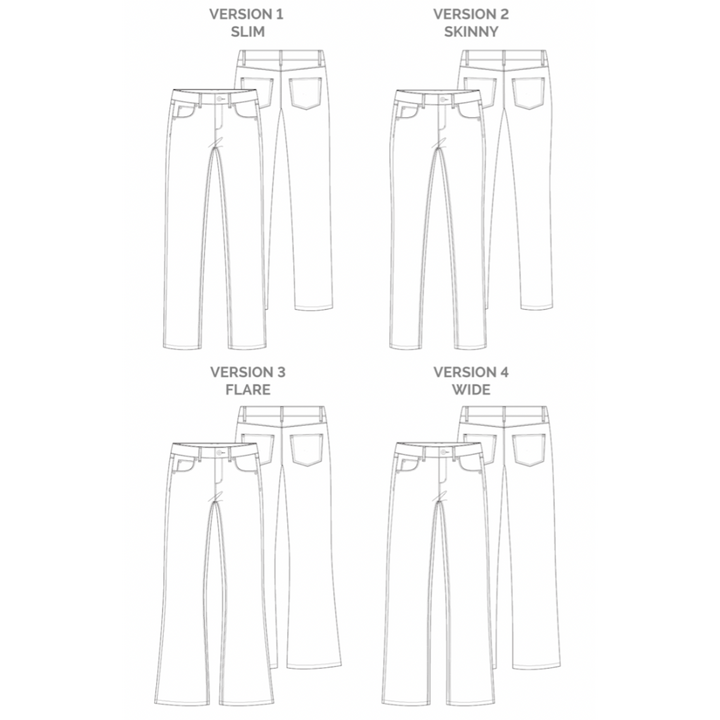 Ash Jeans Sewing Pattern - Megan Nielsen
