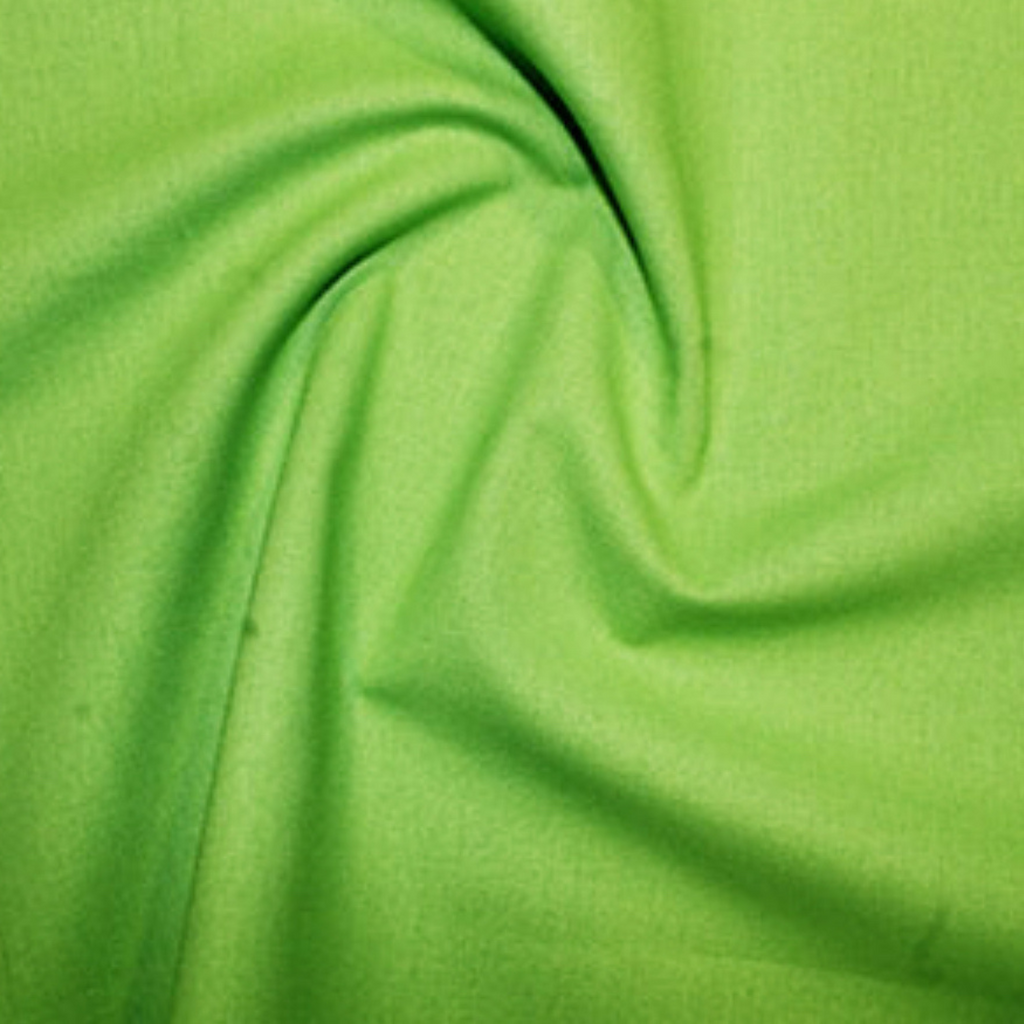 Lime Green Plain Cotton Fabric