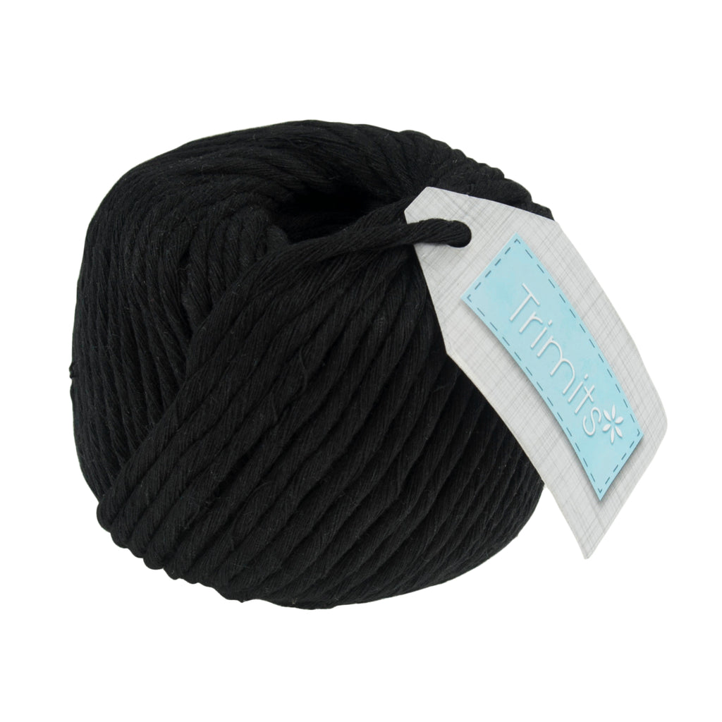 Black Cotton Macramé Cord