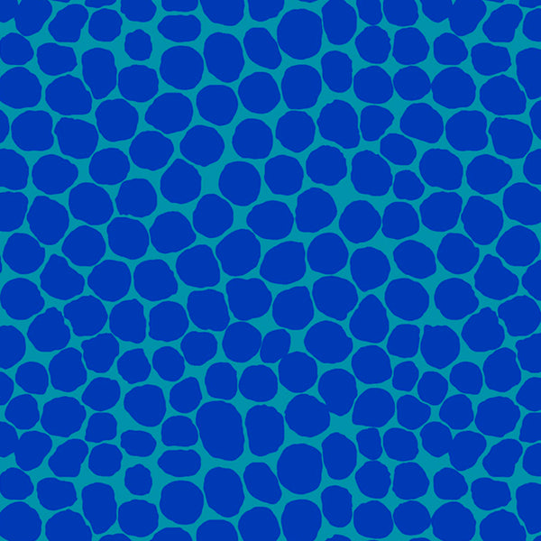 Blue Spot on Aqua Jumble Cotton Fabric - Kaffe Fassett