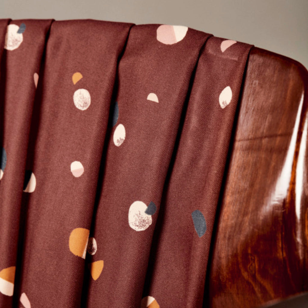 Brown Rust Viscose Fabric - Atelier Brunette
