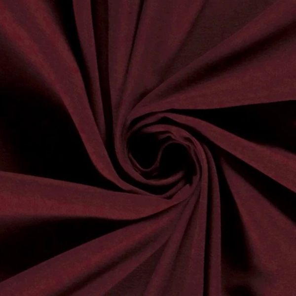 Burgundy Cotton Jersey Fabric