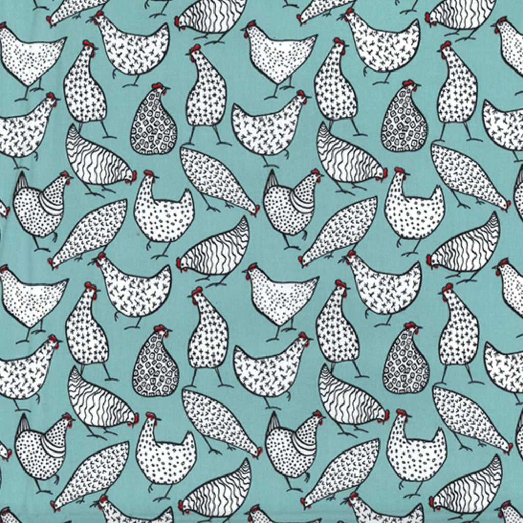 Chicken Cotton Poplin Fabric