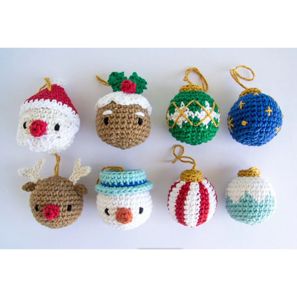 Christmas Baubles Crochet Kit - Hoooked Yarns