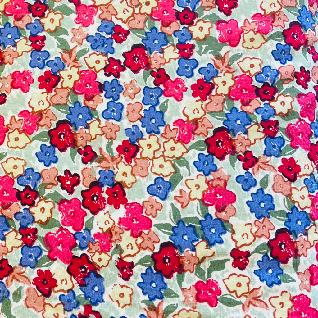 Colourful Floral Viscose Fabric