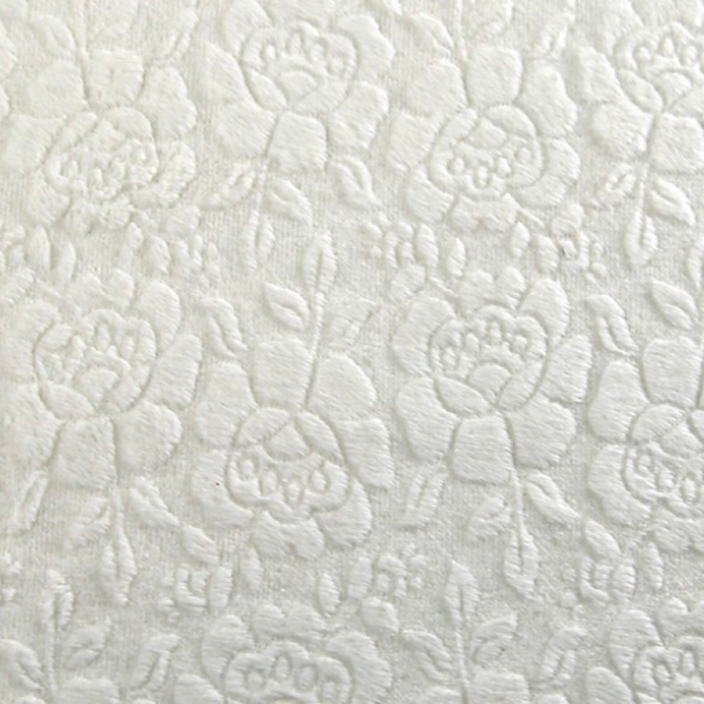 Cream Embossed Fleece Fabric