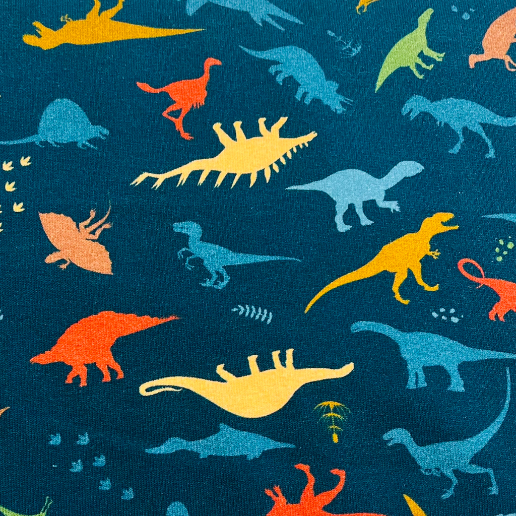 Dinosaur French Terry Fabric