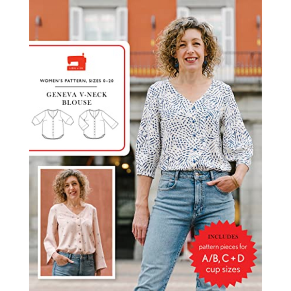Geneva V-Neck Blouse Pattern