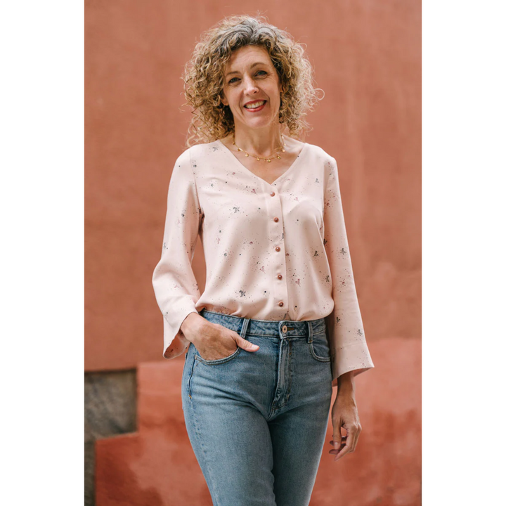Geneva V-Neck Blouse  - Liesl + Co - Pattern