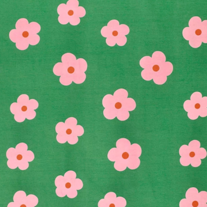 Green Floral Cotton Jersey Fabric