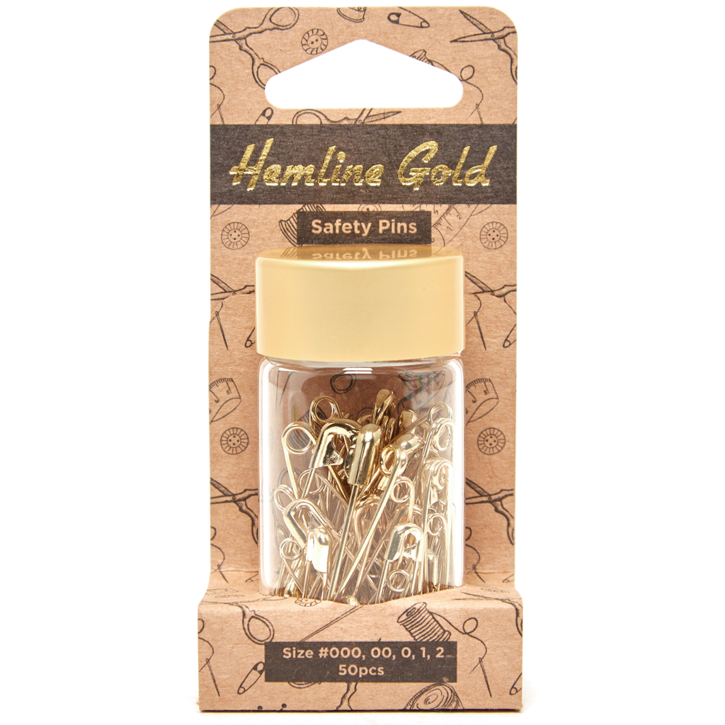 Hemline Gold Safety Pins