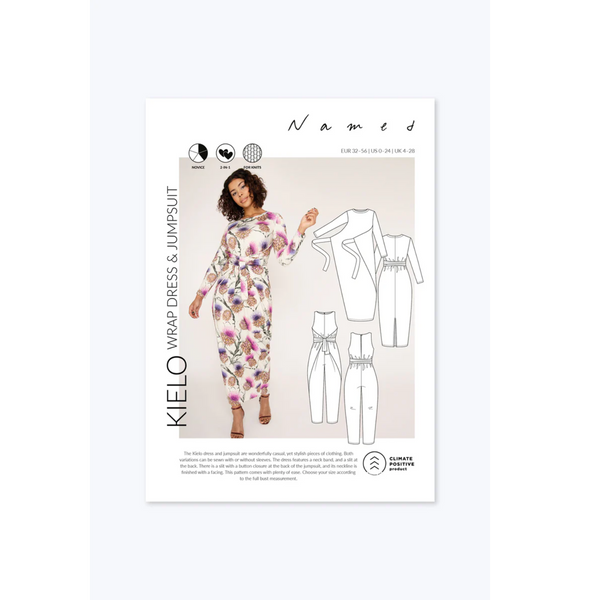 Kielo Wrap Dress & Jump Suit Sewing Pattern - Named