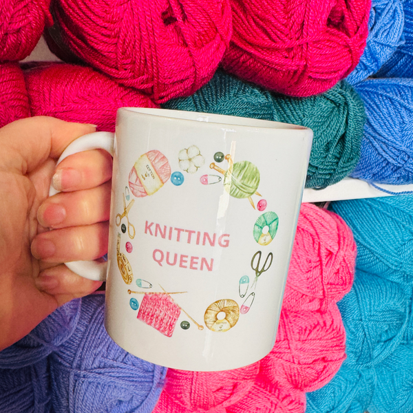 Knitting Queen Novelty Knitting Mug