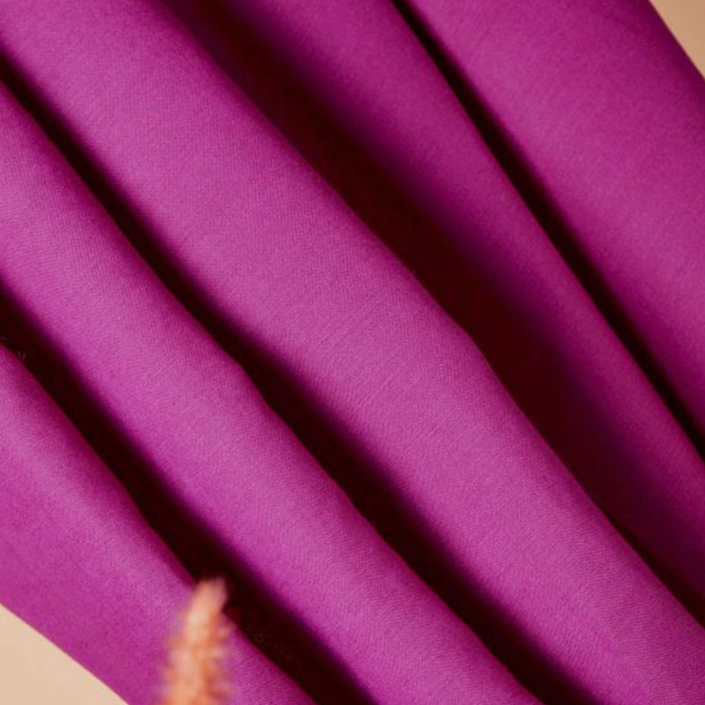 Magenta Linen Viscose Fabric