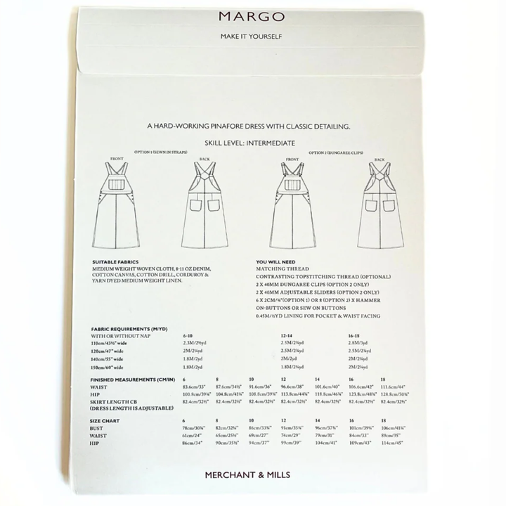 Margo Pinafore Dress Back Cover