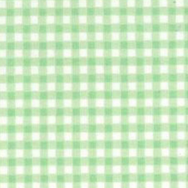 Mint Green And White Gingham Cotton Poplin