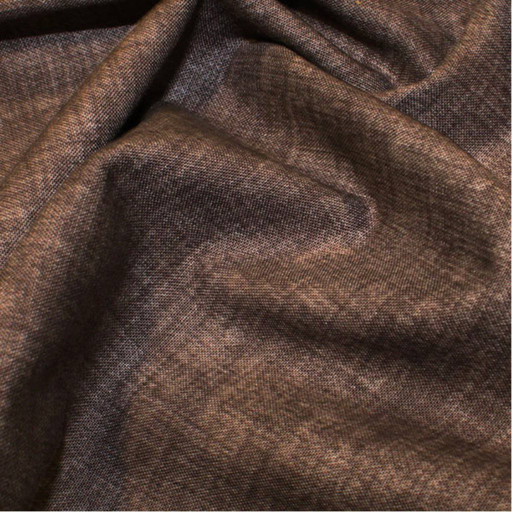 Mocha Brown Linen Texture Cotton Fabric