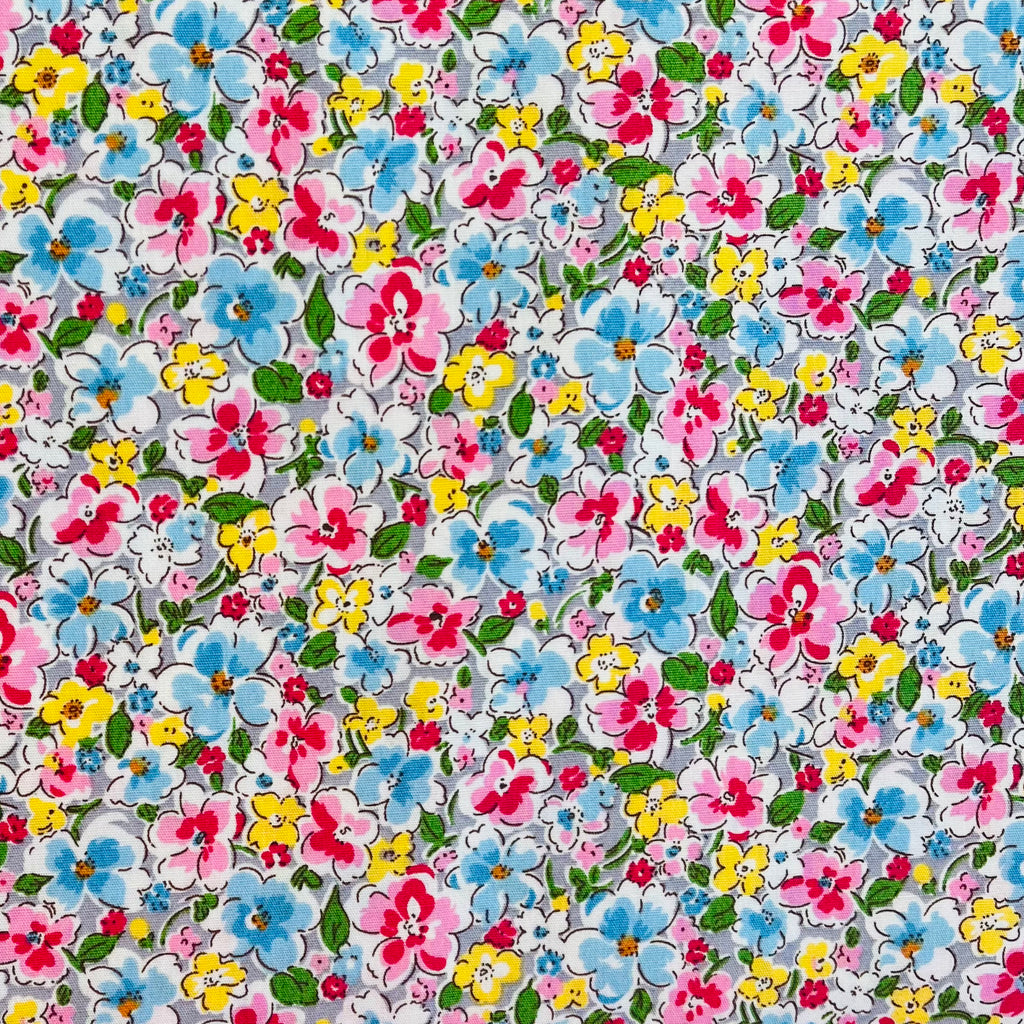 Multi Colour Floral Cotton Poplin Fabric