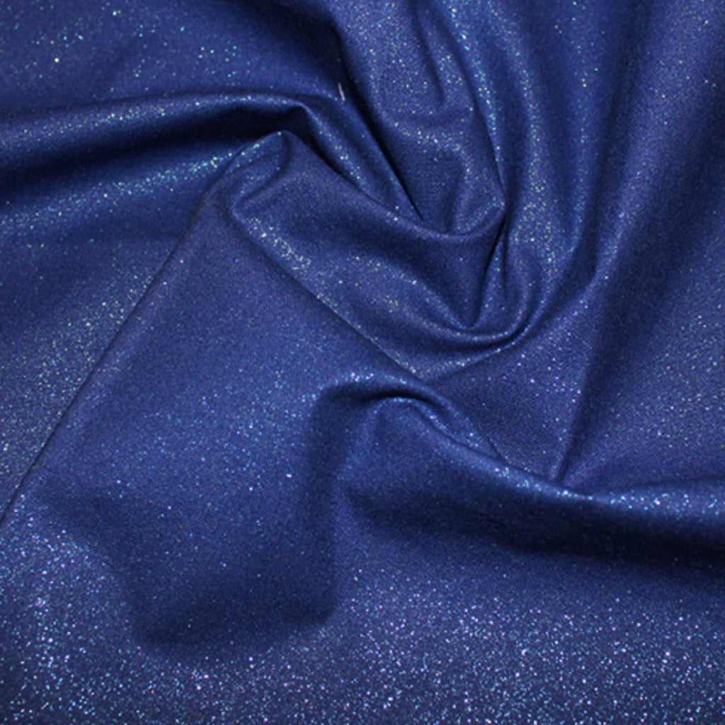 Navy Glitter Cotton Fabric