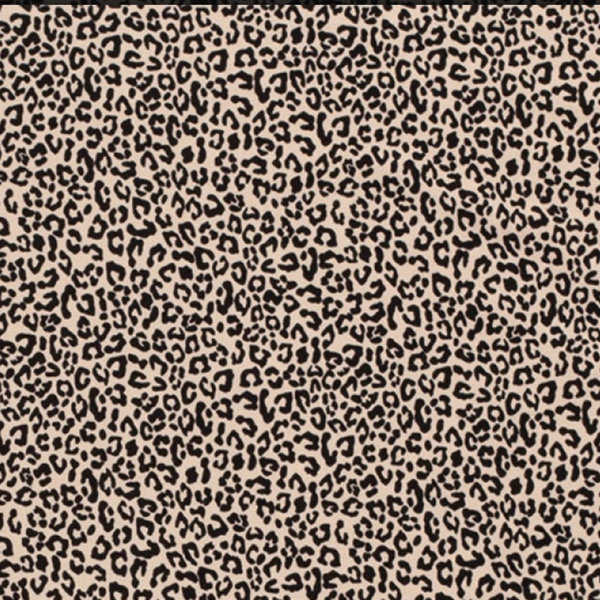 Neutral Leopard Print Cotton Jersey Fabric