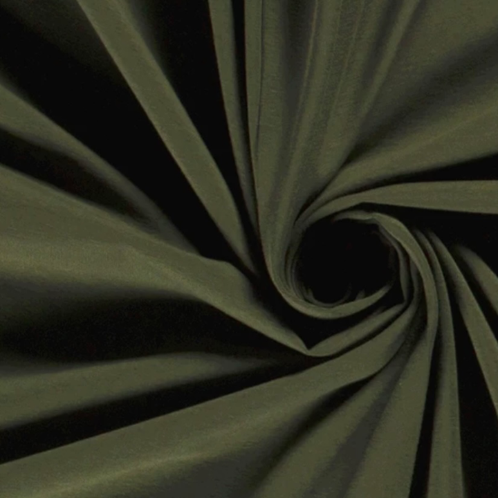 Olive Green Cotton Jersey Fabric