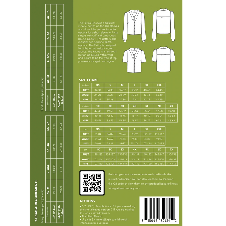 Patina Blouse Back Cover