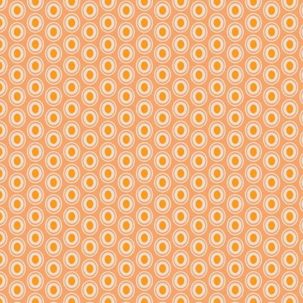 Peach Cream Oval Elements Cotton Fabric - Art Gallery Fabrics