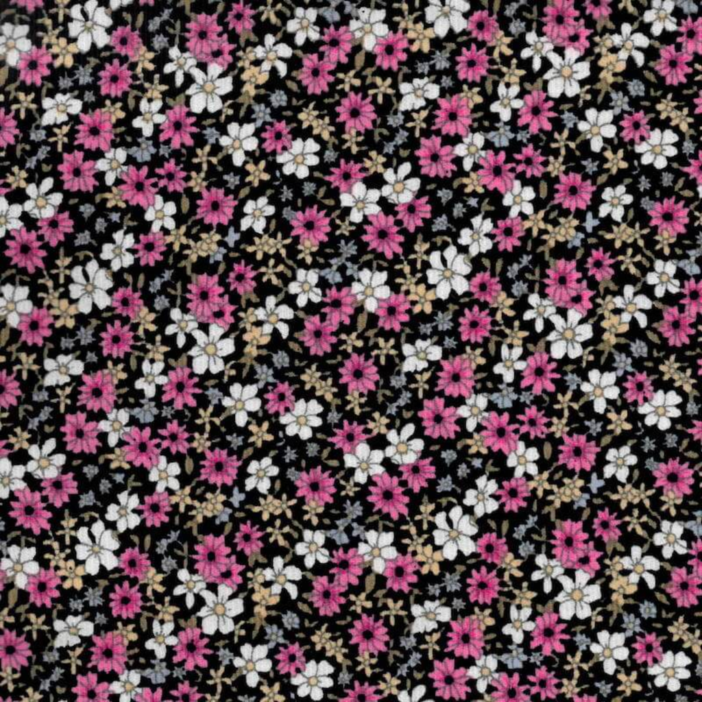 Pink Ditsy Baby Needlecord Fabric
