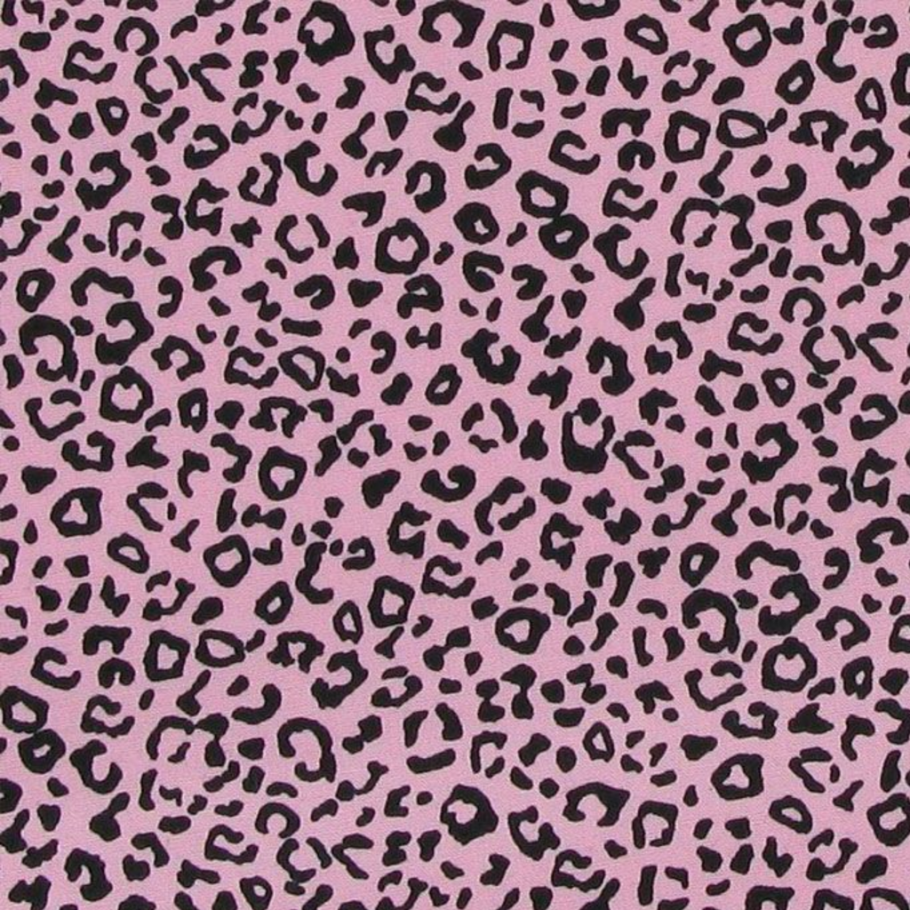 Pink Leopard Cotton Poplin Fabric
