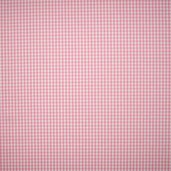 Pink And White Gingham Stretch Cotton Fabric