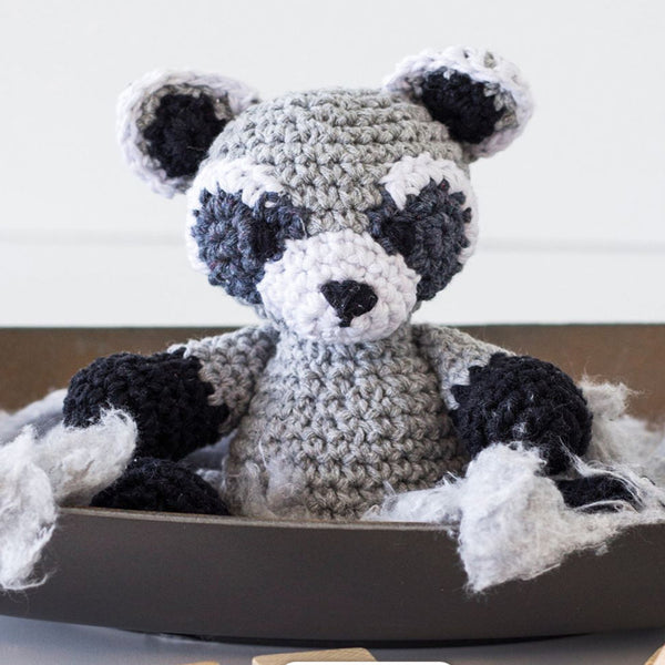 Raccoon Crochet Kit - Hoooked Yarns
