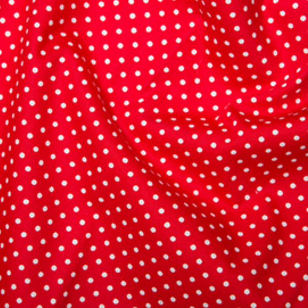 Red Polkadot Cotton Fabric