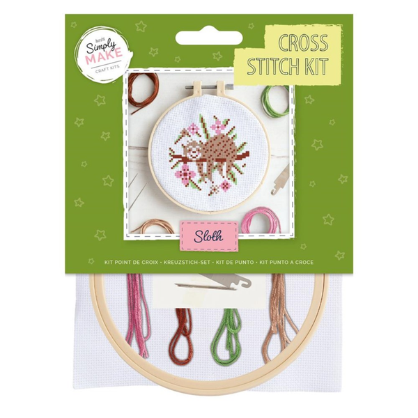 Sloth Cross Stitch Kit 