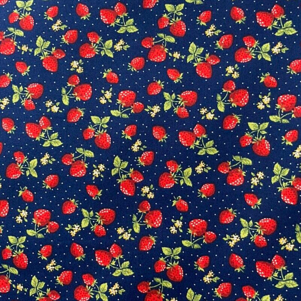 Strawberry Cotton Poplin Fabric