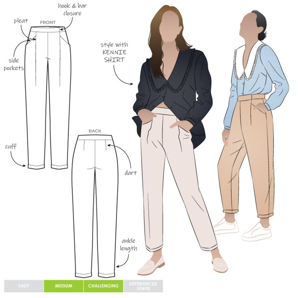 Style Arc Billie Woven Pant Trouser Sewing Pattern