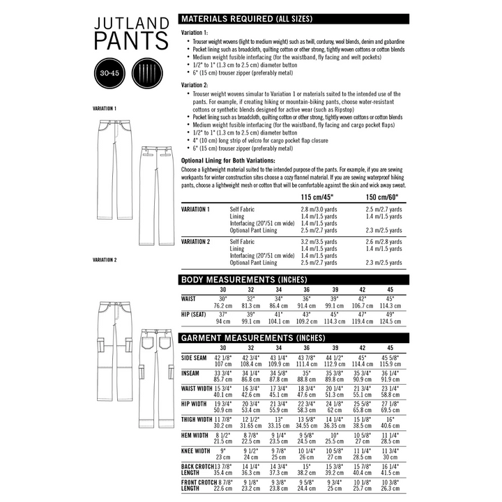 Men Trousers Sewing Pattern