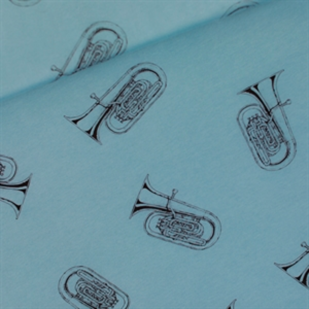 Tubas - Blue French Terry Fabric