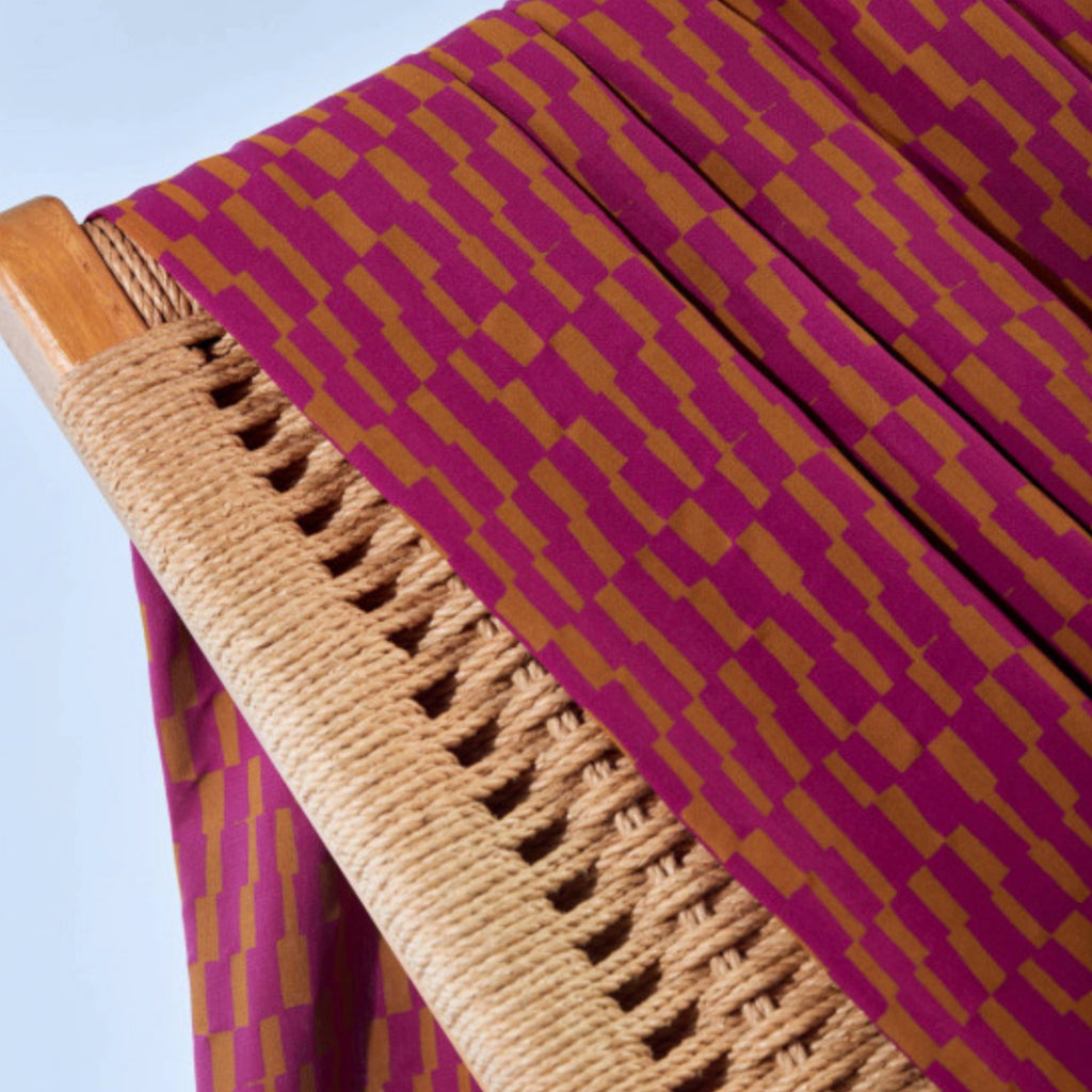 Two Tone Ochre and Magenta Viscose Fabric