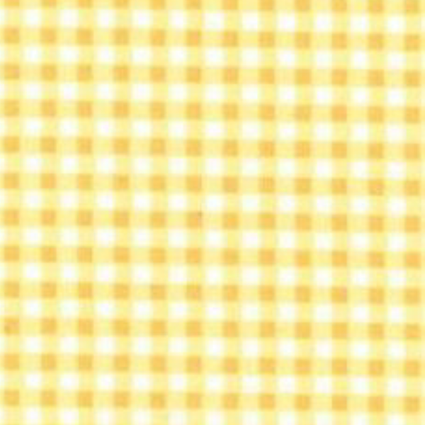 Yellow And White Gingham Cotton Poplin
