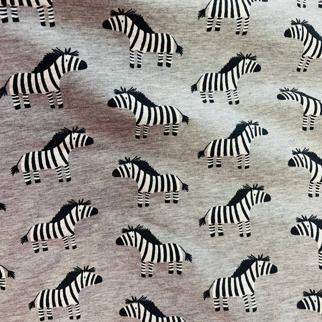 Zebra Cotton French Terry Fabric