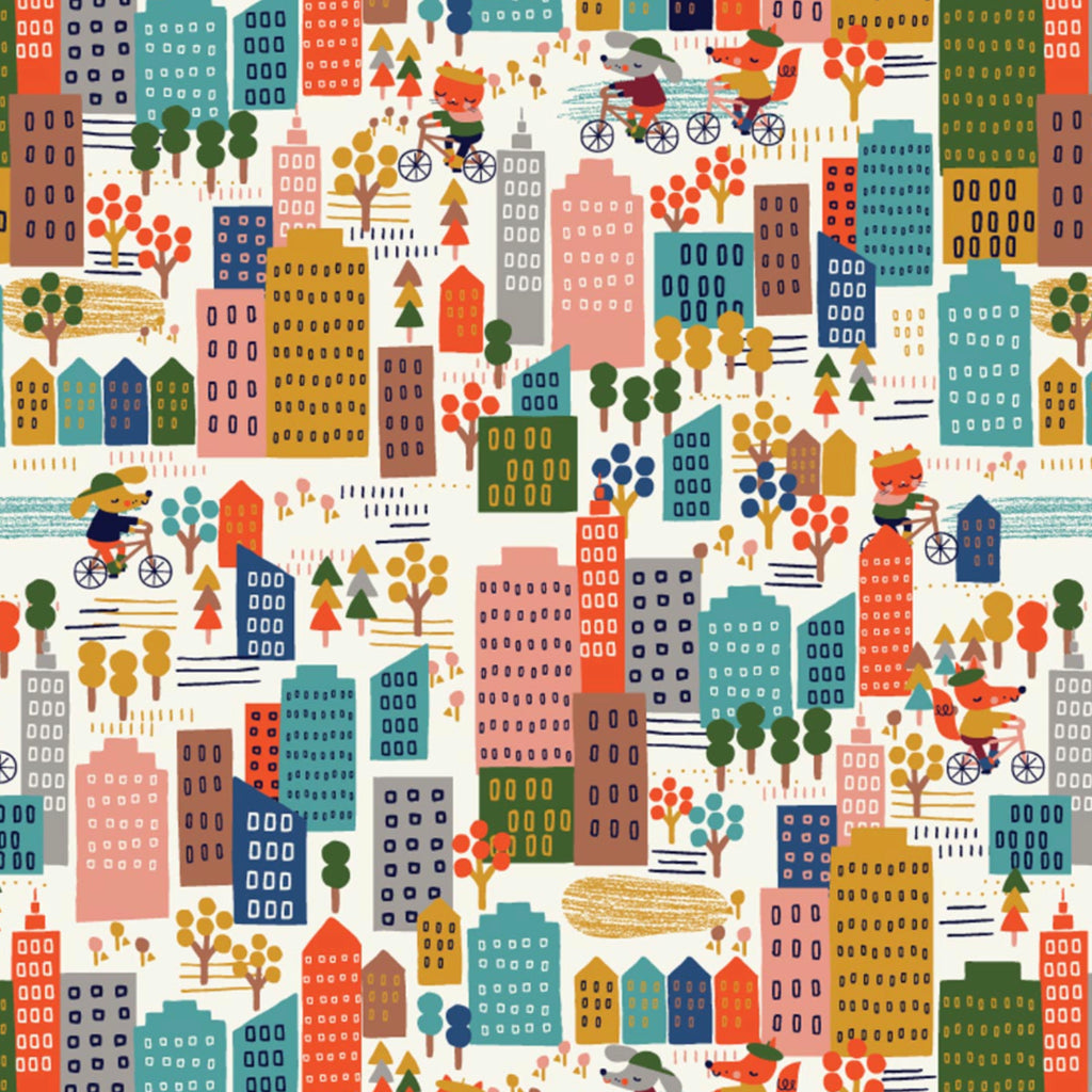 Town Animal Cotton Fabric - Dashwood Studio
