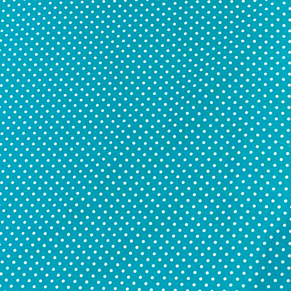 Aqua Polkadot Fabric
