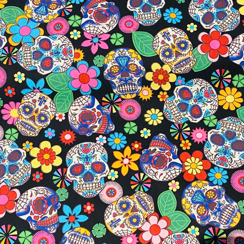 Black Skull Fabric